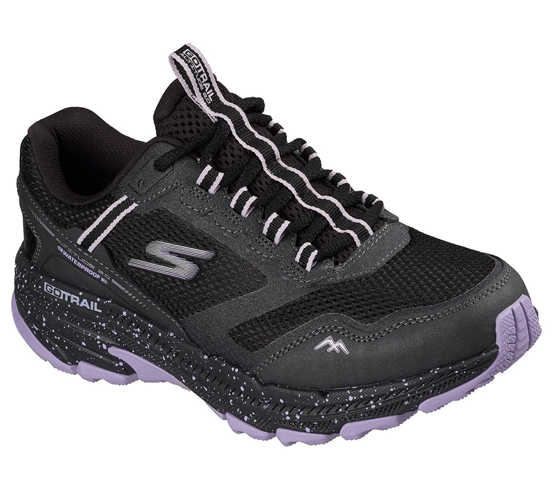 ZAPATILLAS SKECHERS MUJER WATERPROOF GO RUN TRAIL NEGRO - 5