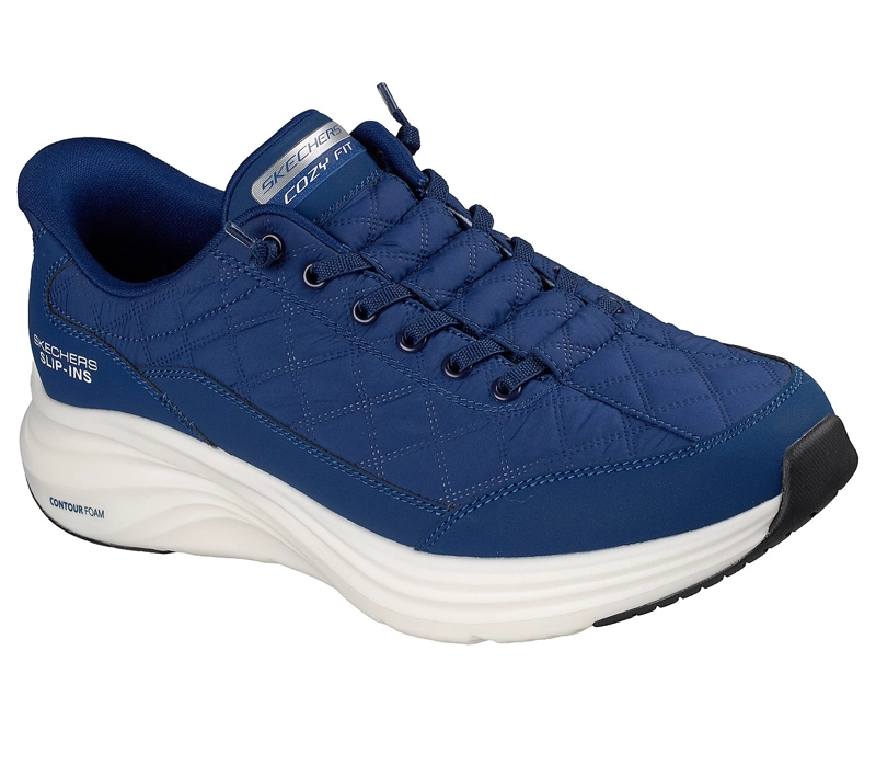 ZAPATILLAS SKECHERS HOMBRE SLIP-INS CONTOUR FOAM AZUL - 5