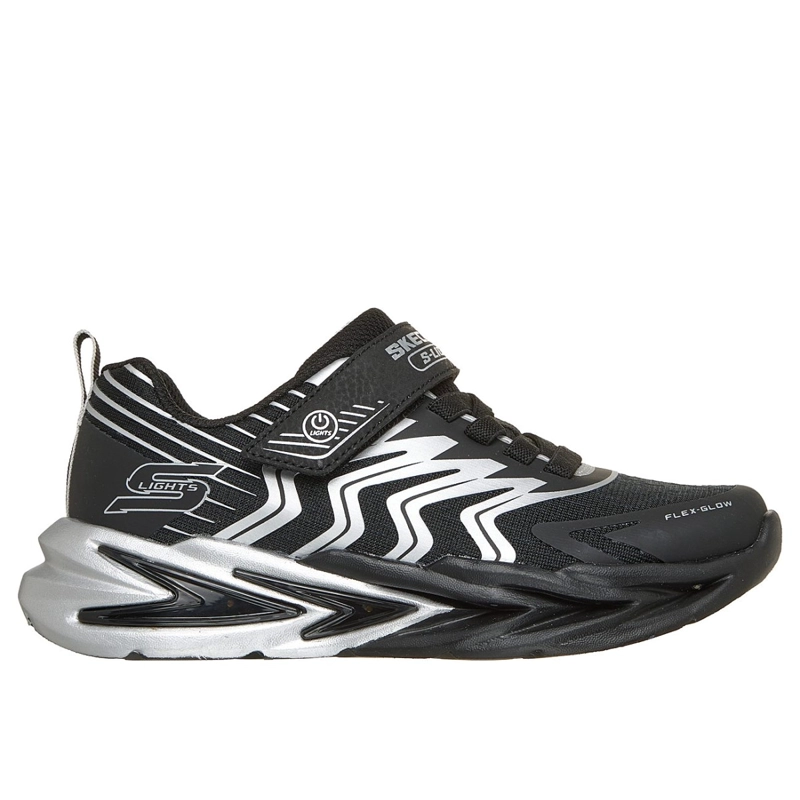 ZAPATILLAS SKECHERS NIÑO S-LIGHTS FLEX-GLOW ULTRA NEGRO - 1