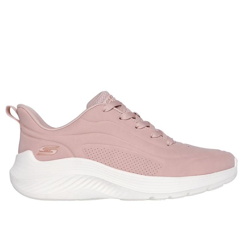 ZAPATILLAS SKECHERS MUJER BOBS SPORT SQUAD WAVES ROSADO - 1