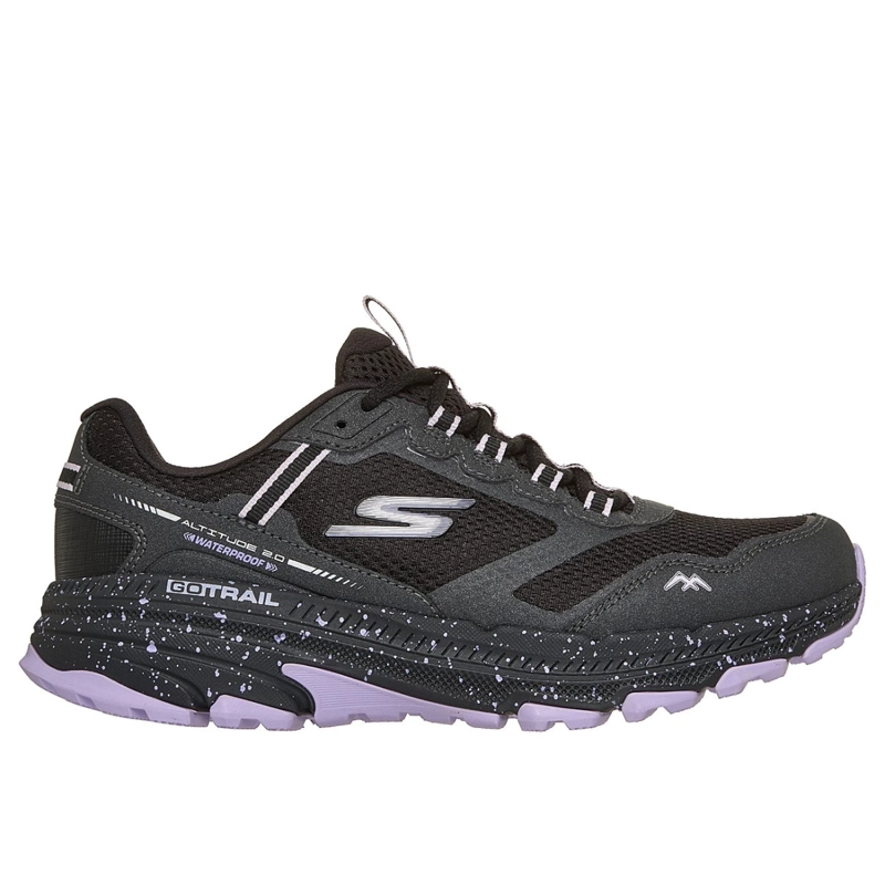 ZAPATILLAS SKECHERS MUJER WATERPROOF GO RUN TRAIL NEGRO - 1