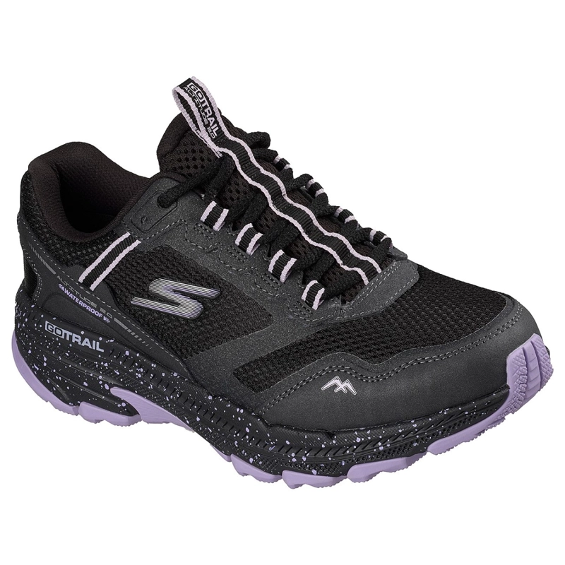 ZAPATILLAS SKECHERS MUJER WATERPROOF GO RUN TRAIL NEGRO - 5