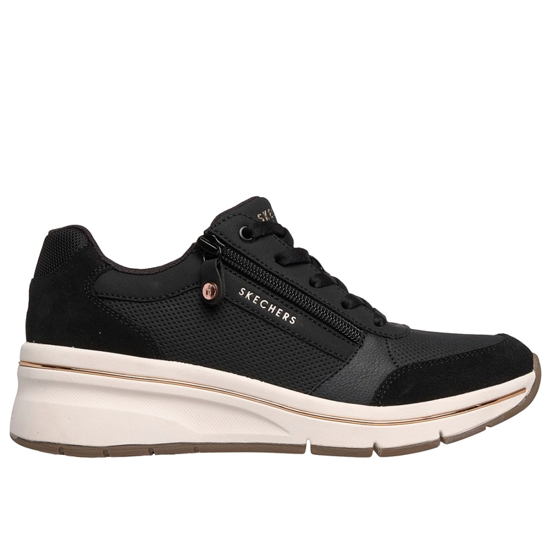 ZAPATILLAS SKECHERS MUJER BILLION FLEX LUXE UP NEGRO - 1