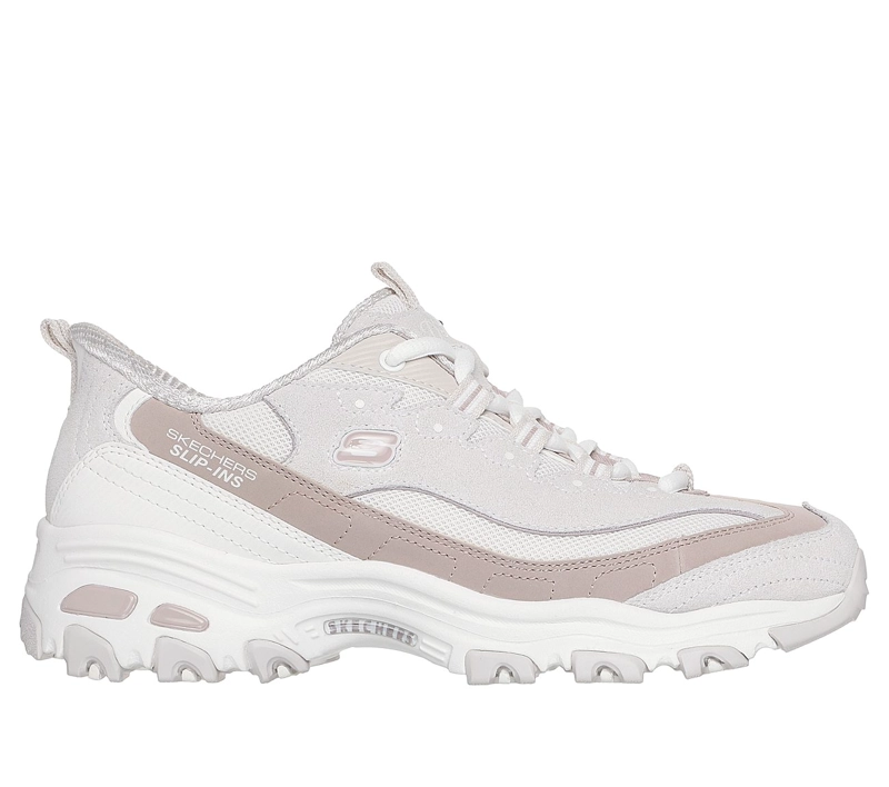 ZAPATILLAS SKECHERS MUJER SLIP-INS DLITES VINTAGE HAZE BEIGE - 1