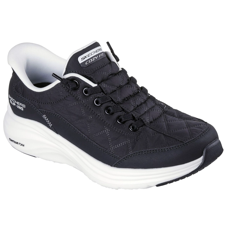 ZAPATILLAS SKECHERS MUJER SLIP-INS CONTOUR FOAM NEGRO - 5