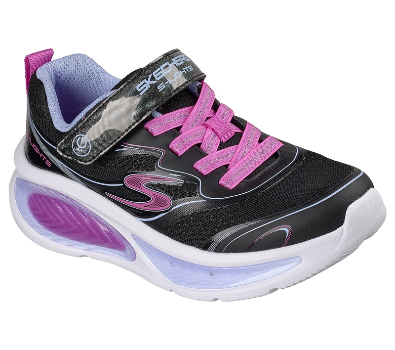 ZAPATILLAS SKECHERS NIÑA S-LIGHTS COSMIC GLOW 2.0 NEGRO - 5