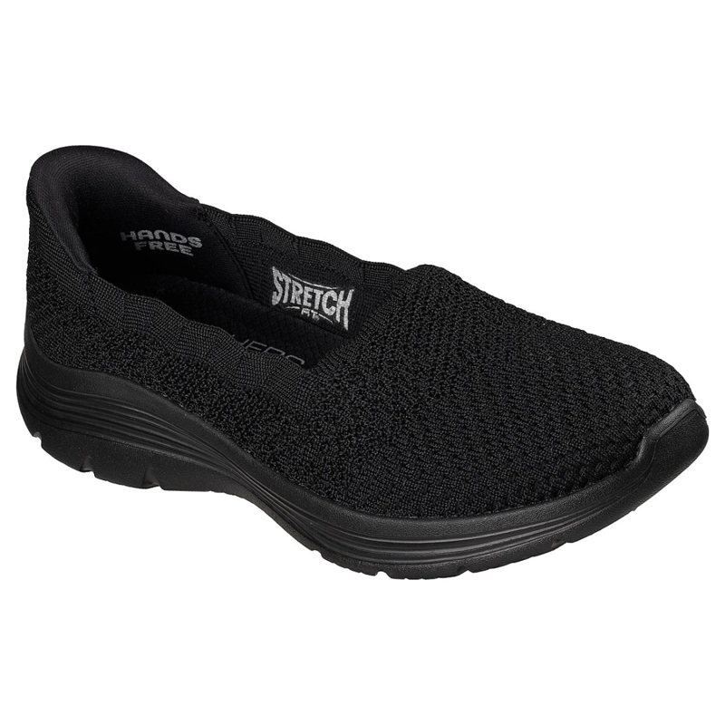 ZAPATILLAS SKECHERS MUJER SLIP-INS BEDFORD NEGRO - 5