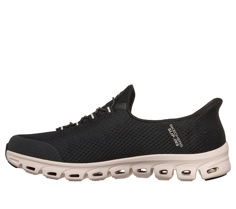 ZAPATILLAS SKECHERS MUJER SLIP-INS GLIDE-STEP VIBEY NEGRO - 4
