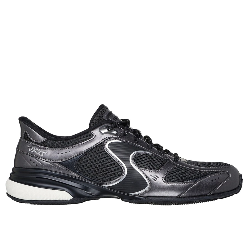 ZAPATILLAS SKECHERS MUJER SLIP-INS EXHILARATE NEGRO - 1