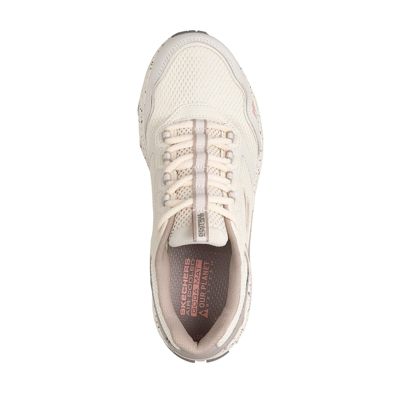 ZAPATILLAS SKECHERS MUJER WATERPROOF GO RUN TRAIL BEIGE - 2
