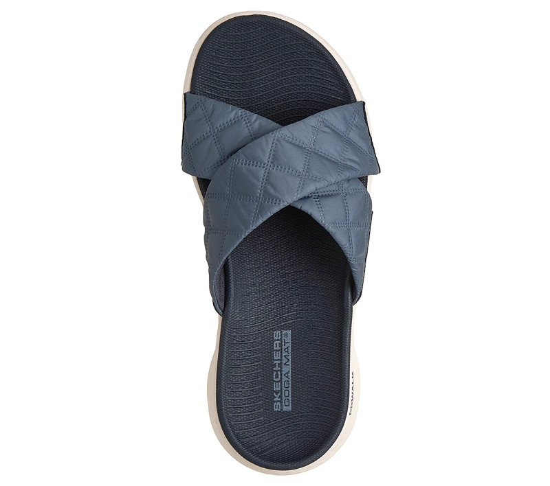 SANDALIAS SKECHERS MUJER GO WALK FLEX SANDAL AZUL - 2
