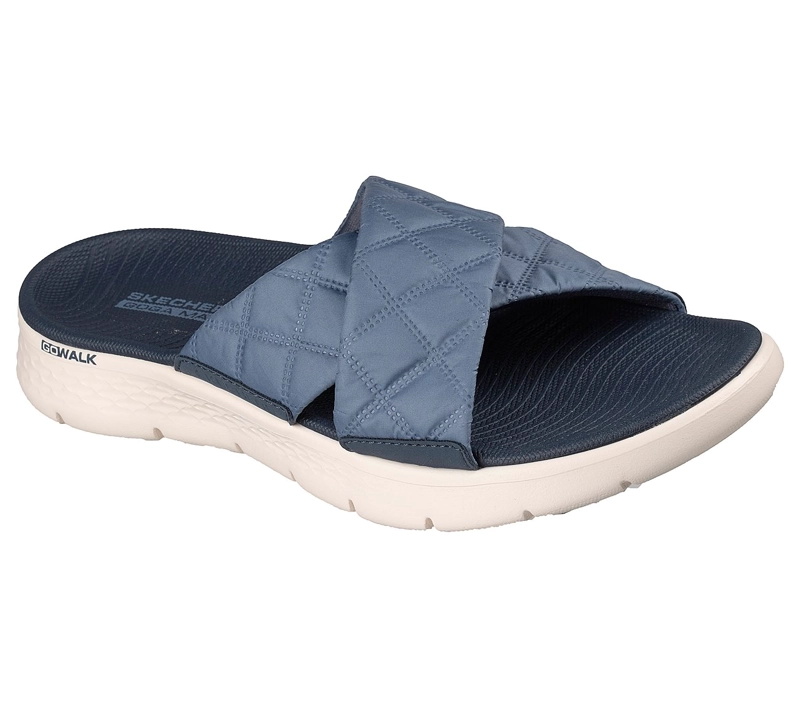SANDALIAS SKECHERS MUJER GO WALK FLEX SANDAL AZUL - 5