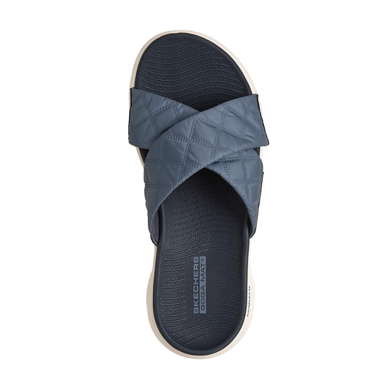 SANDALIAS SKECHERS MUJER GO WALK FLEX SANDAL AZUL - 2