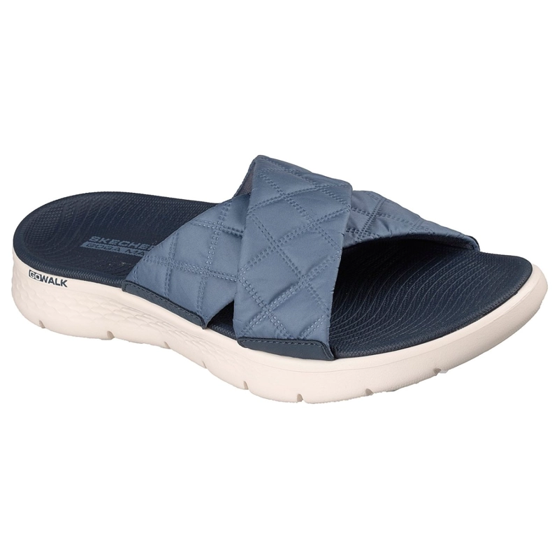 SANDALIAS SKECHERS MUJER GO WALK FLEX SANDAL AZUL - 5