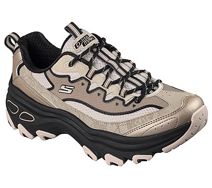 ZAPATILLAS SKECHERS MUJER DLITE MAX BEIGE - 4