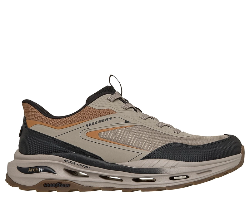 ZAPATILLAS SKECHERS HOMBRE SLIP-INS RELAXED FIT ARCH BEIGE - 1