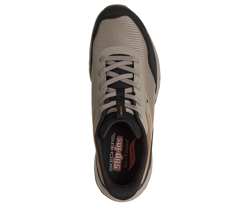 ZAPATILLAS SKECHERS HOMBRE SLIP-INS RELAXED FIT ARCH BEIGE - 2