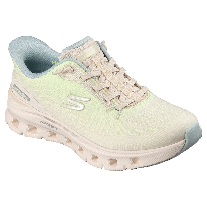 ZAPATILLAS SKECHERS MUJER SLIP-INS ARCH FIT GLIDE-STEP BEIGE - 5