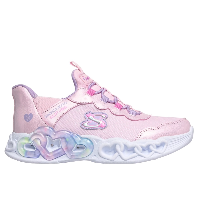 ZAPATILLAS SKECHERS NIÑA SLIP-INS INFINITE HEART ROSADO - 1