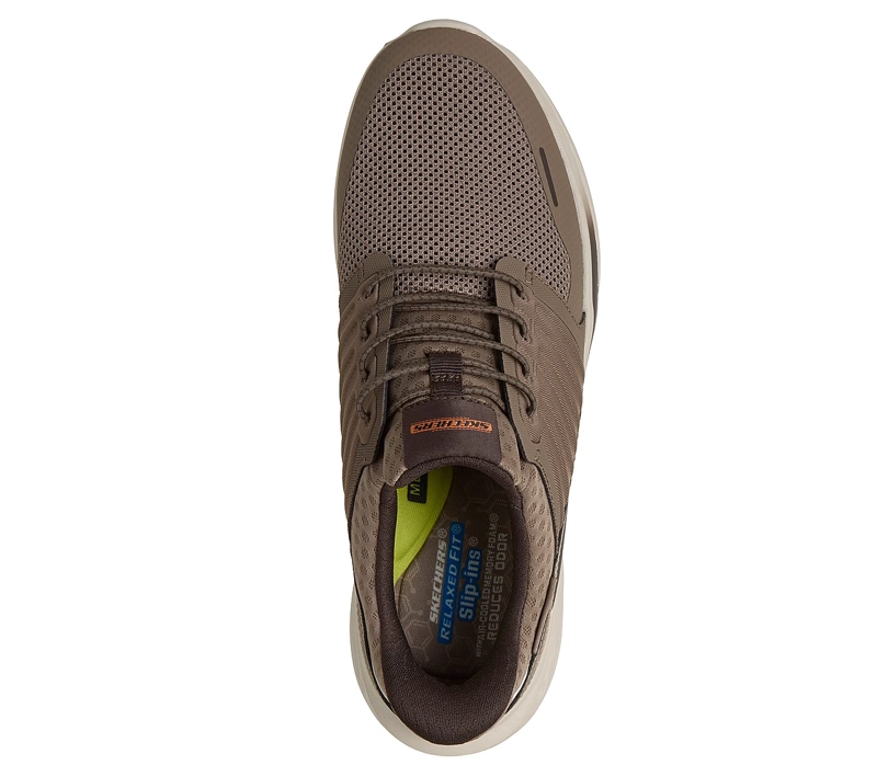ZAPATILLAS SKECHERS HOMBRE SLIP-INS RELAXED FIT SLADE BEIGE - 2