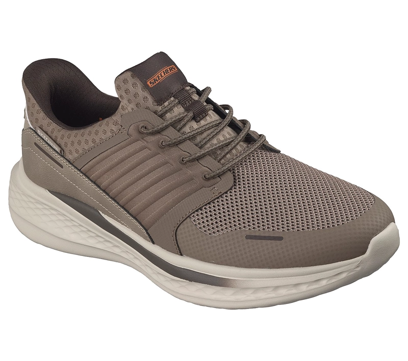 ZAPATILLAS SKECHERS HOMBRE SLIP-INS RELAXED FIT SLADE BEIGE - 5