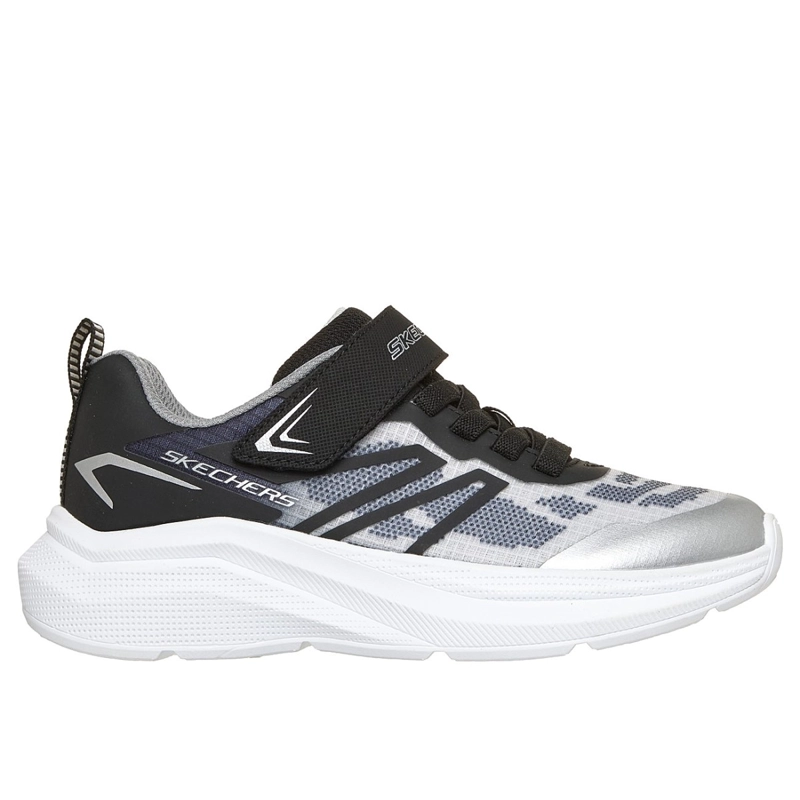 ZAPATILLAS SKECHERS NIÑO MICROSPEC VELOCITY PLATEADO - 1