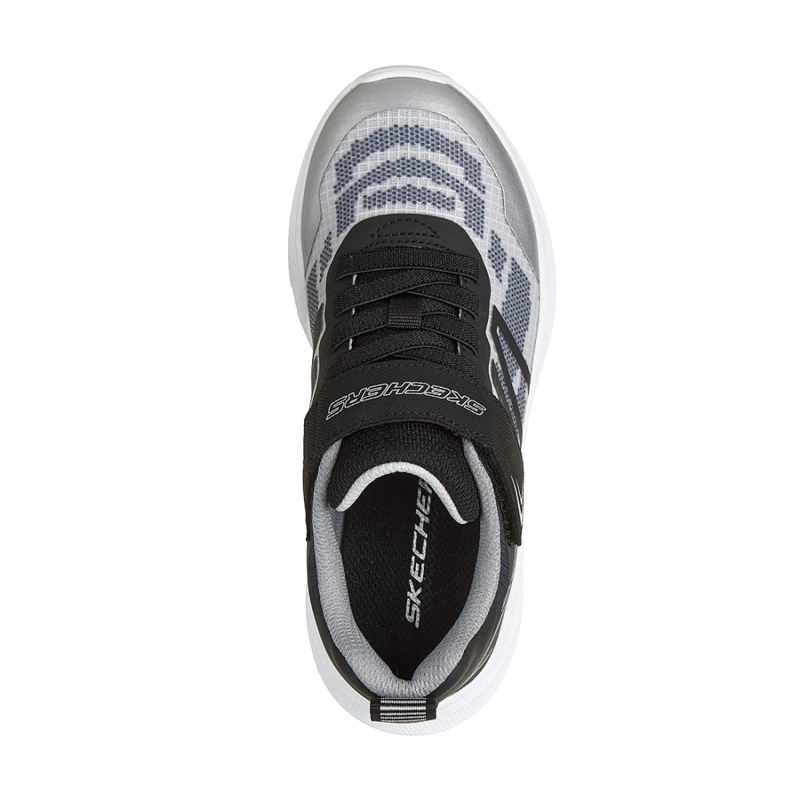 ZAPATILLAS SKECHERS NIÑO MICROSPEC VELOCITY PLATEADO - 2