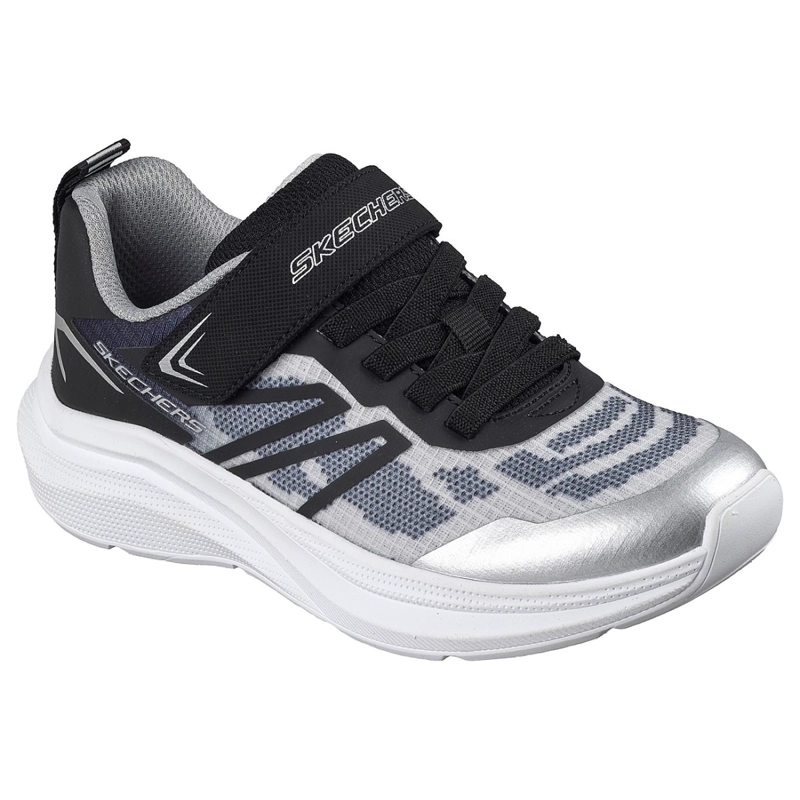 ZAPATILLAS SKECHERS NIÑO MICROSPEC VELOCITY PLATEADO - 5