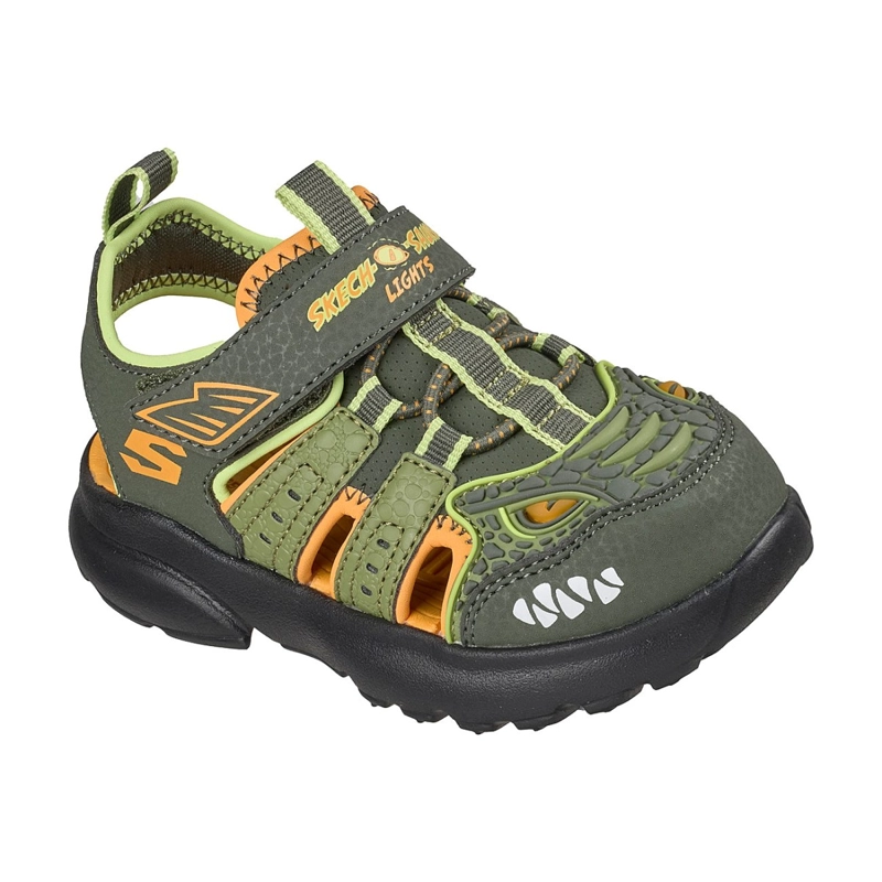 SANDALIAS SKECHERS NIÑO - RAZOR SPLASH RAPTOR QUEST VERDE - 5