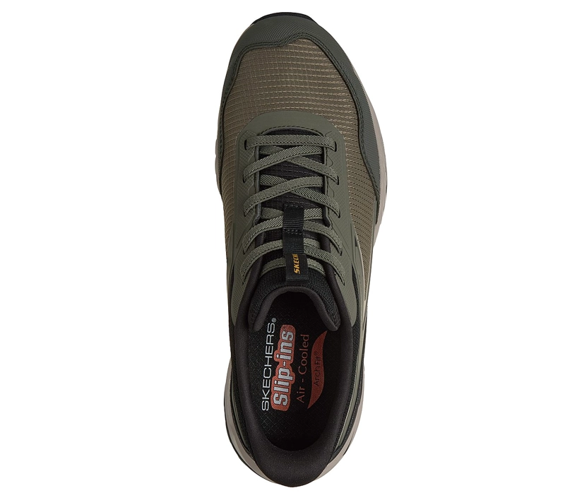 ZAPATILLAS SKECHERS HOMBRE SLIP-INS RELAXED FIT ARCH VERDE - 2