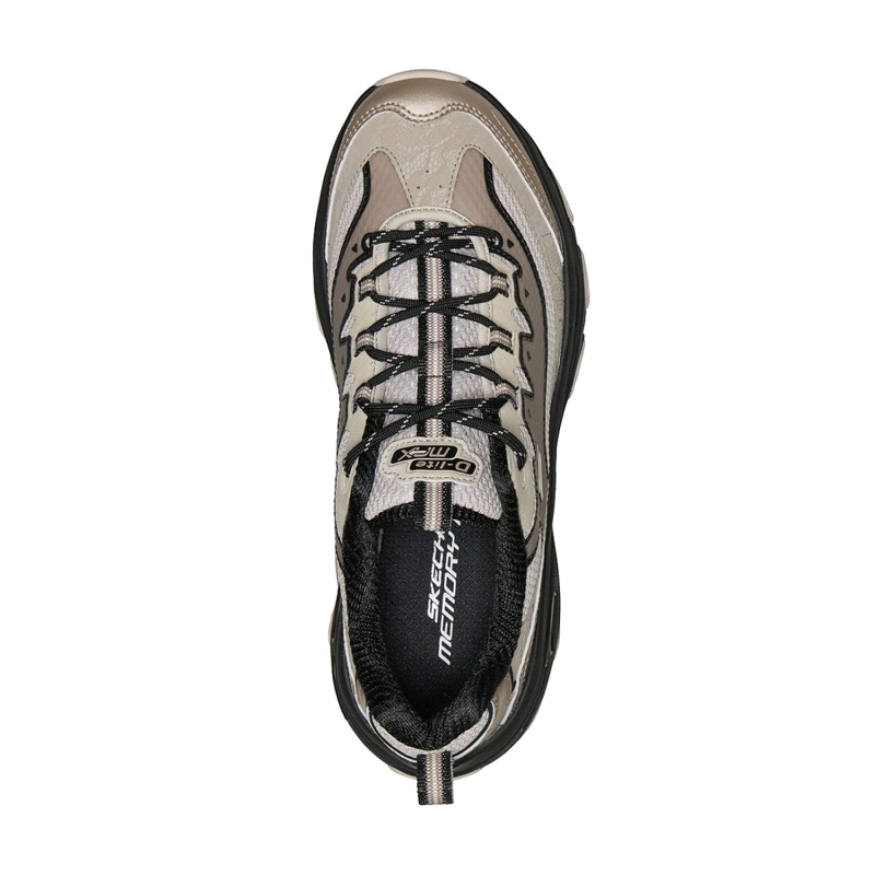 ZAPATILLAS SKECHERS MUJER DLITE MAX BEIGE - 2