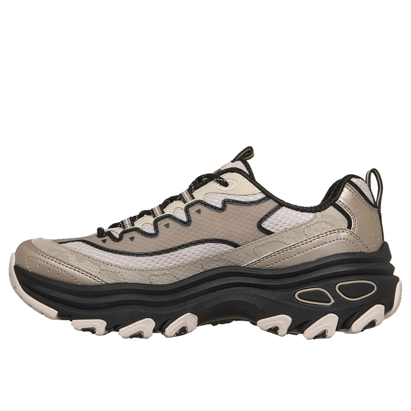 ZAPATILLAS SKECHERS MUJER DLITE MAX BEIGE - 4