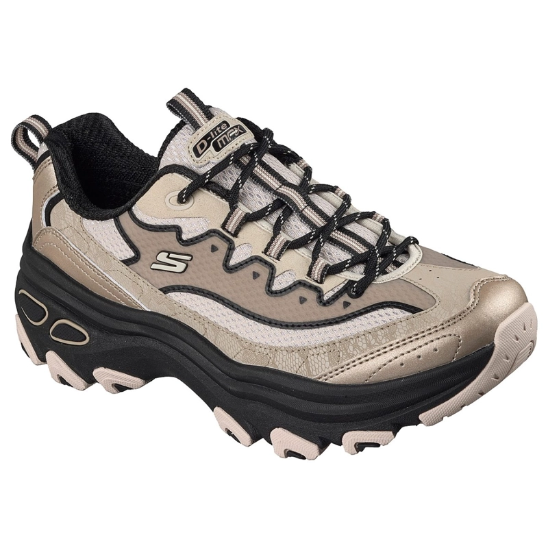 ZAPATILLAS SKECHERS MUJER DLITE MAX BEIGE - 5