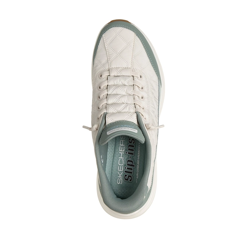 ZAPATILLAS SKECHERS MUJER SLIP-INS CONTOUR FOAM VERDE - 2