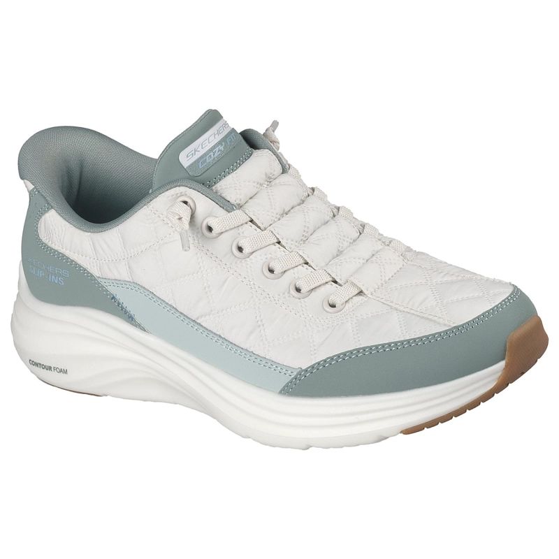 ZAPATILLAS SKECHERS MUJER SLIP-INS CONTOUR FOAM VERDE - 5