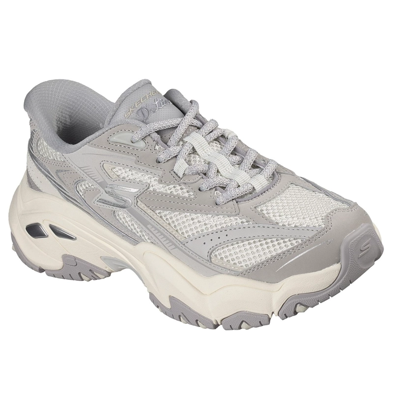ZAPATILLAS SKECHERS MUJER SLIP-INS DLITES 6.0 GRIS - 5