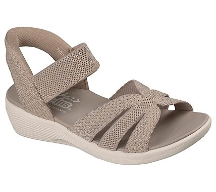 SANDALIAS SKECHERS MUJER SLIP-INS ARYA BEIGE - 4