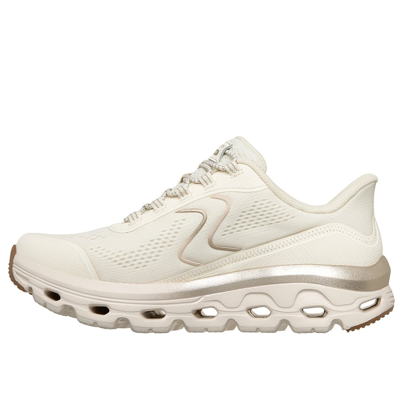 ZAPATILLAS SKECHERS MUJER SLIP-INS GLIDE-STEP SOLE BEIGE - 4