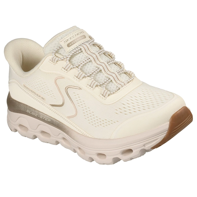 ZAPATILLAS SKECHERS MUJER SLIP-INS GLIDE-STEP SOLE BEIGE - 5