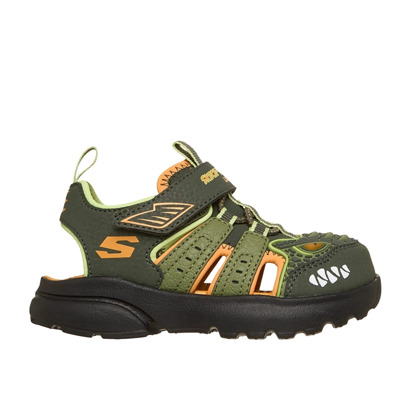 SANDALIAS SKECHERS NIÑO - RAZOR SPLASH RAPTOR QUEST VERDE - 1