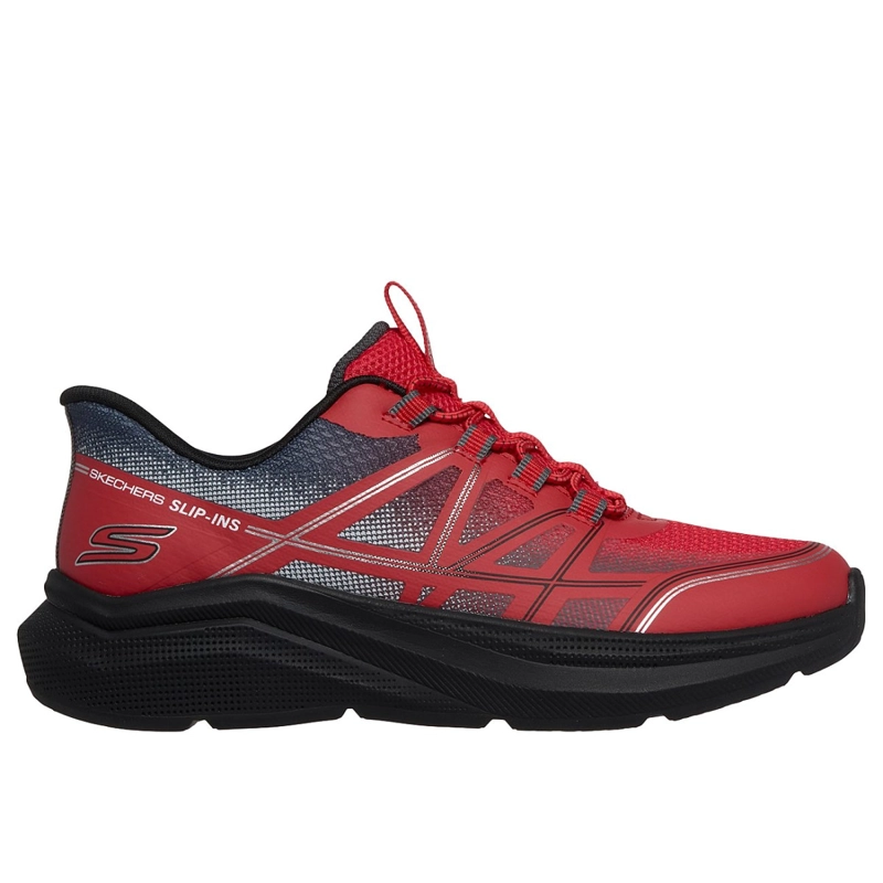 ZAPATILLAS SKECHERS NIÑO SLIP-INS MICROSPEC VELOCITY ROJO - 1