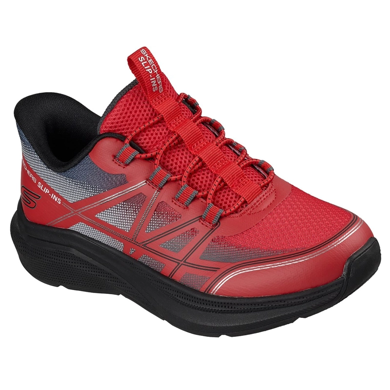 ZAPATILLAS SKECHERS NIÑO SLIP-INS MICROSPEC VELOCITY ROJO - 2