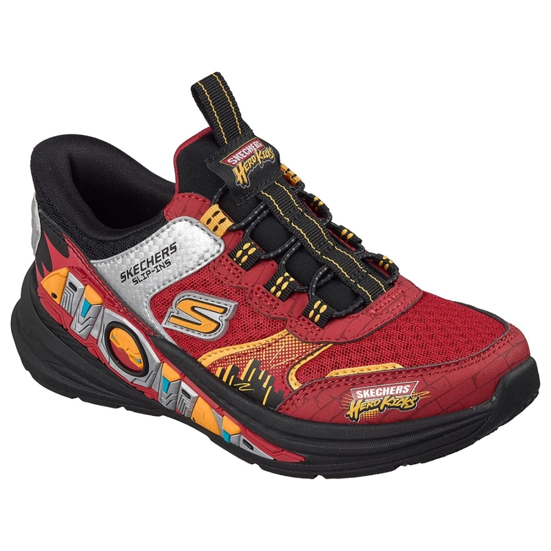 ZAPATILLAS SKECHERS NIÑO SLIP-INS HYPER-QUEST ROJO - 5