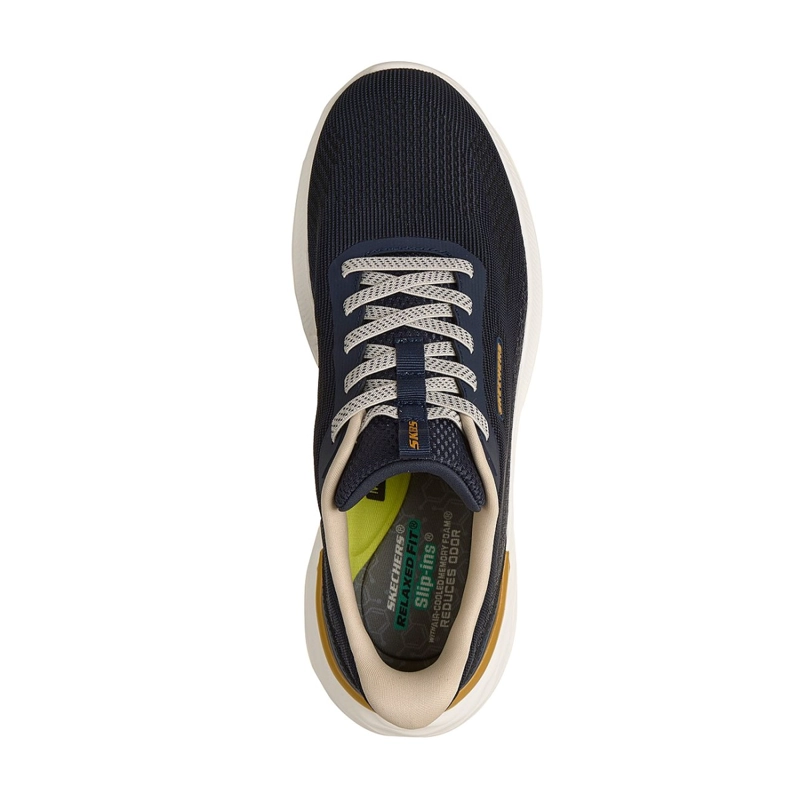 ZAPATILLAS SKECHERS HOMBRE SLIP-INS RELAXED FIT GARNER AZUL - 2