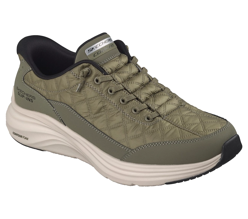 ZAPATILLAS SKECHERS HOMBRE SLIP-INS CONTOUR FOAM VERDE - 5