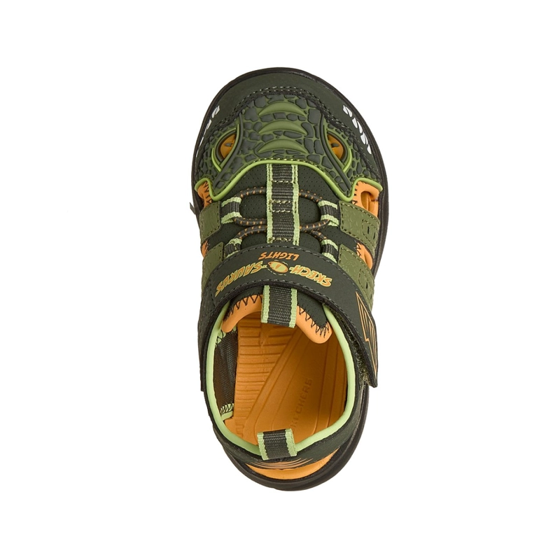 SANDALIAS SKECHERS NIÑO - RAZOR SPLASH RAPTOR QUEST VERDE - 2