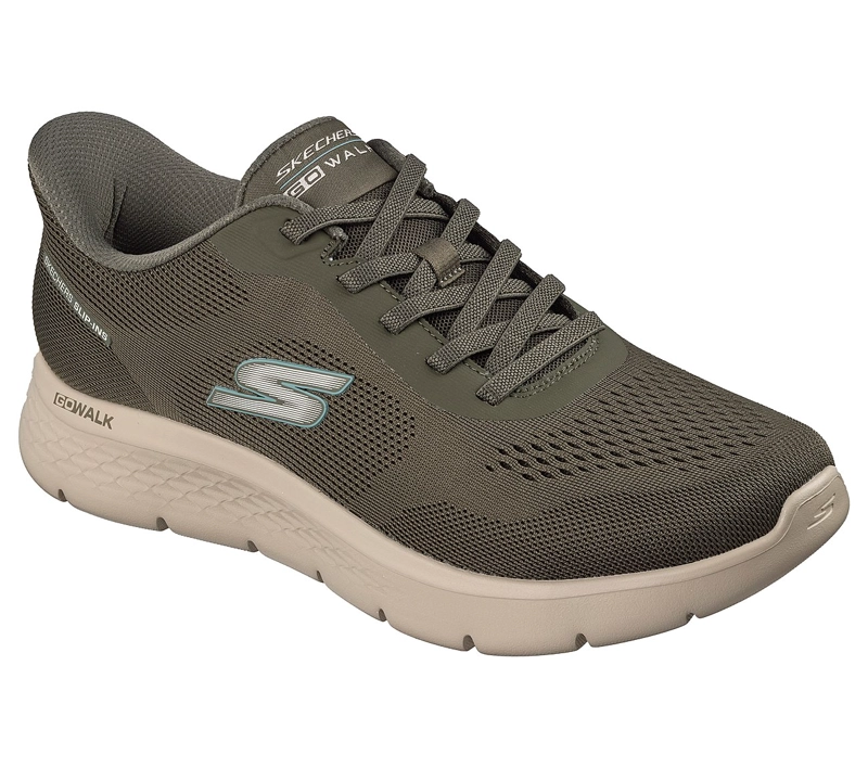 ZAPATILLAS SKECHERS HOMBRE SLIP-INS GO WALK FLEX VERDE - 2