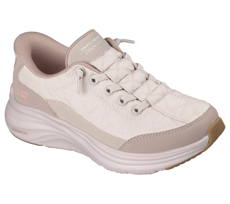 ZAPATILLAS SKECHERS NIÑA SLIP-INS CONTOUR FOAM BEIGE - 5