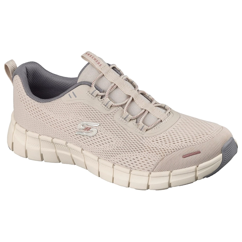 ZAPATILLAS SKECHERS MUJER FLEX STEP FREE SPIRIT BEIGE - 5