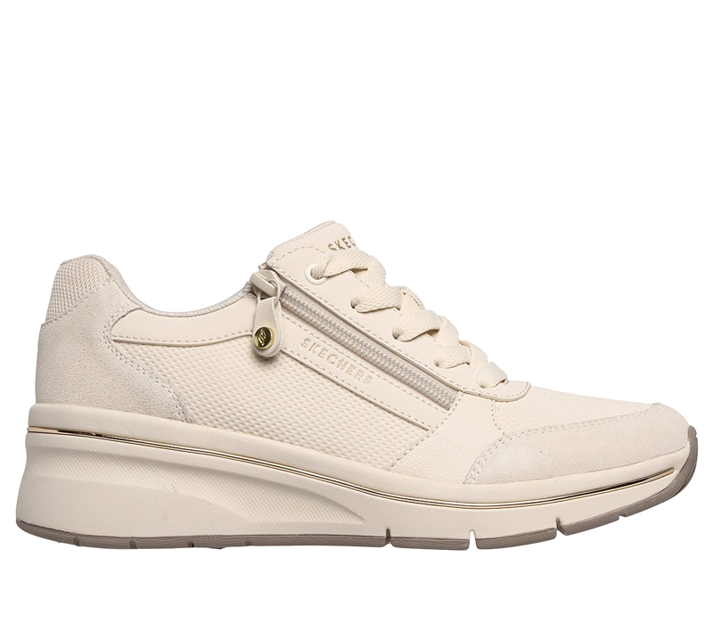 ZAPATILLAS SKECHERS MUJER BILLION FLEX LUXE UP BEIGE - 1